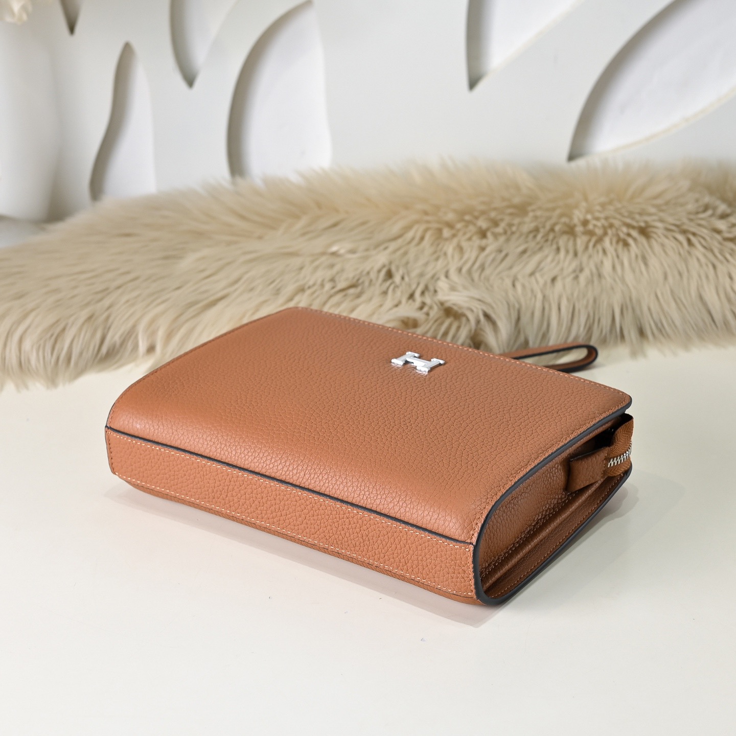 Hermes 에르메스 남성 가죽 H 로고 클러치백 7