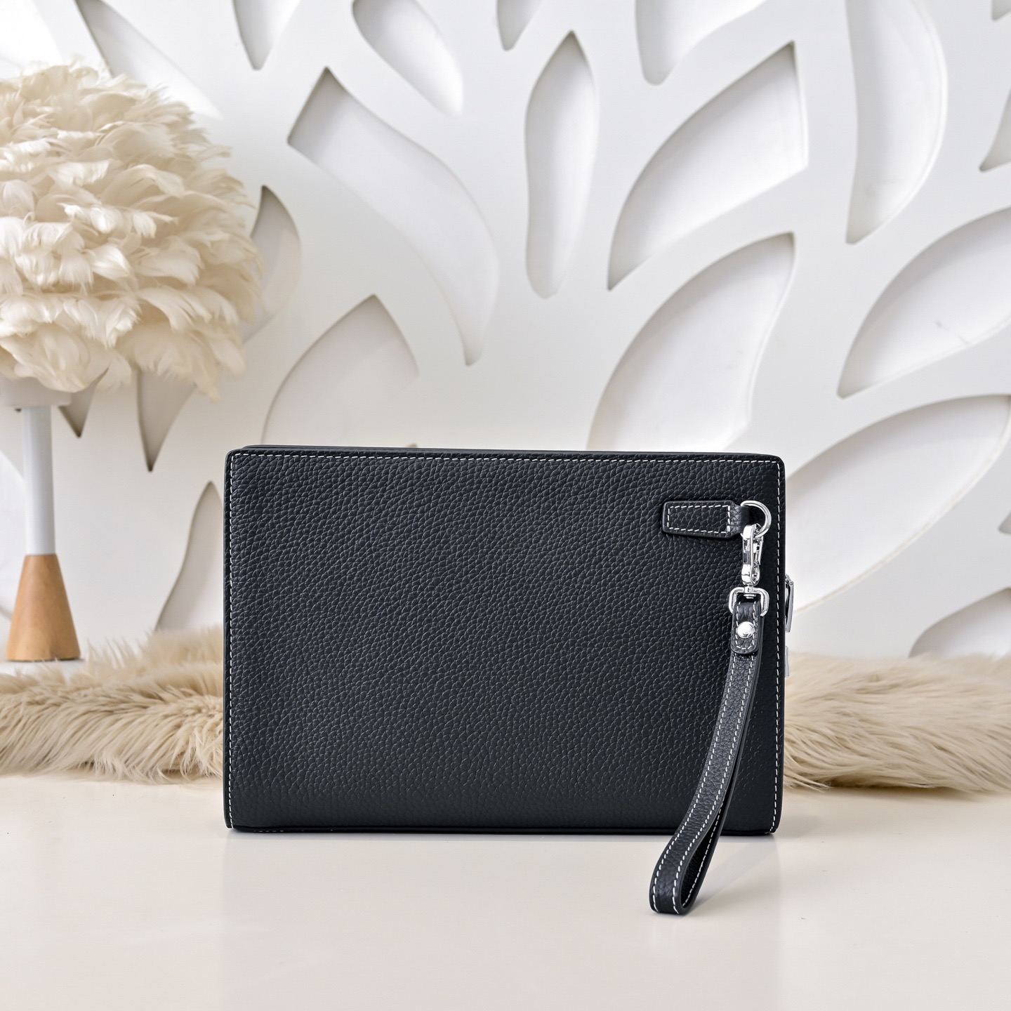 Hermes 에르메스 남성 가죽 클러치백 블랙 3