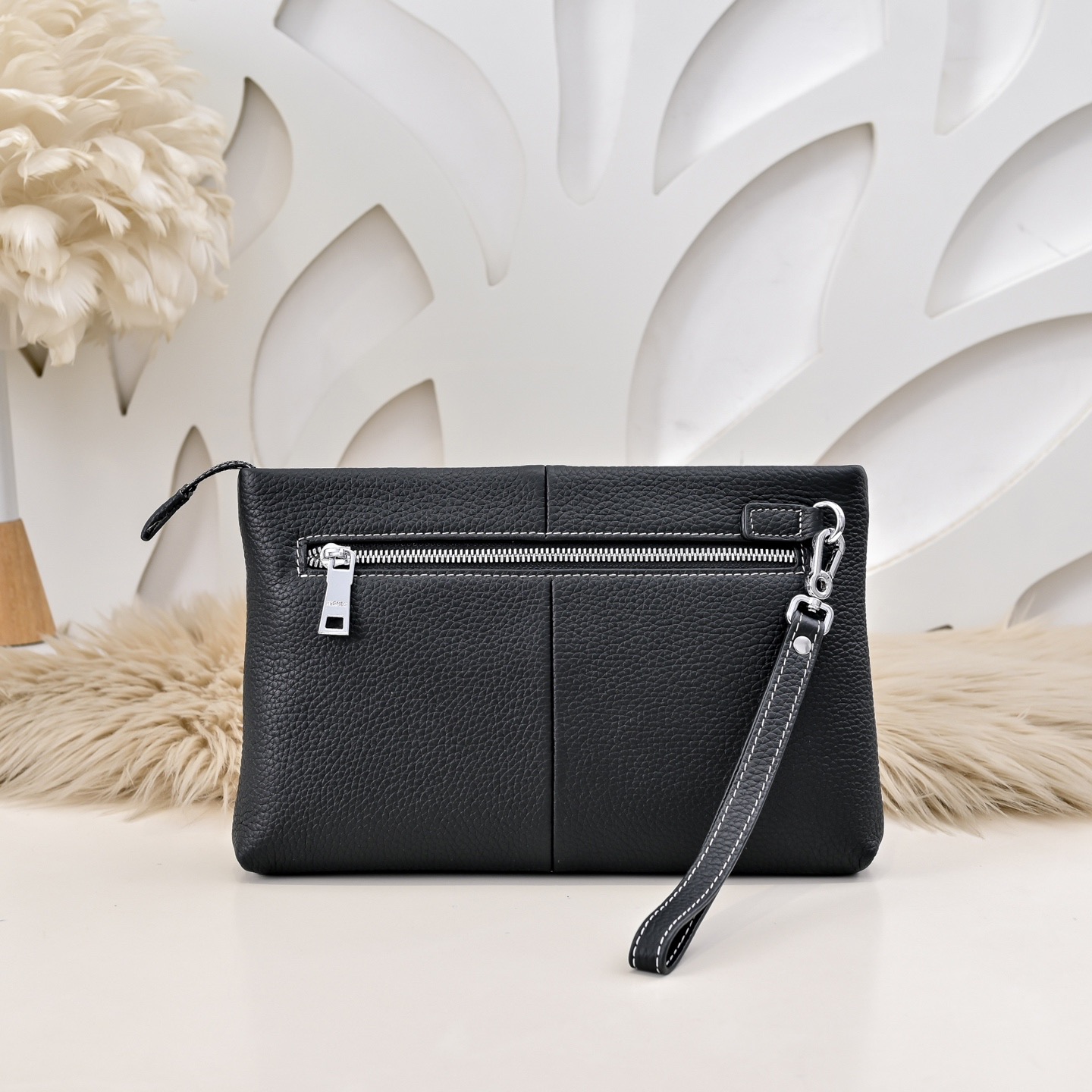 Hermes 에르메스 남성 가죽 스트랩 클러치백 블랙 3