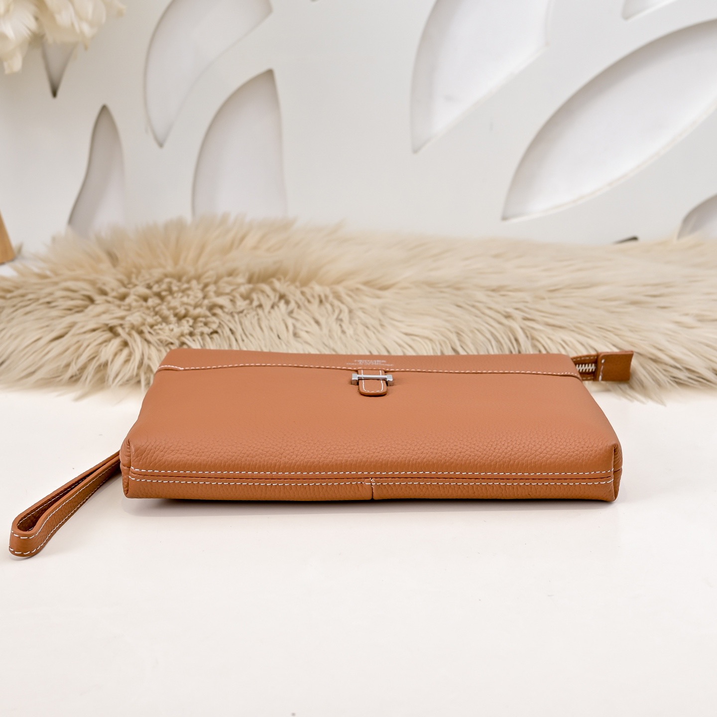 Hermes 에르메스 남성 소가죽 H 버클 클러치백 7