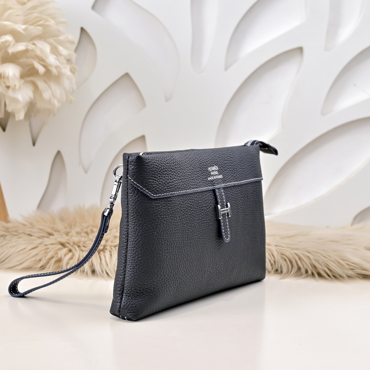 Hermes 에르메스 남성 가죽 클러치백 스트랩 파우치 2