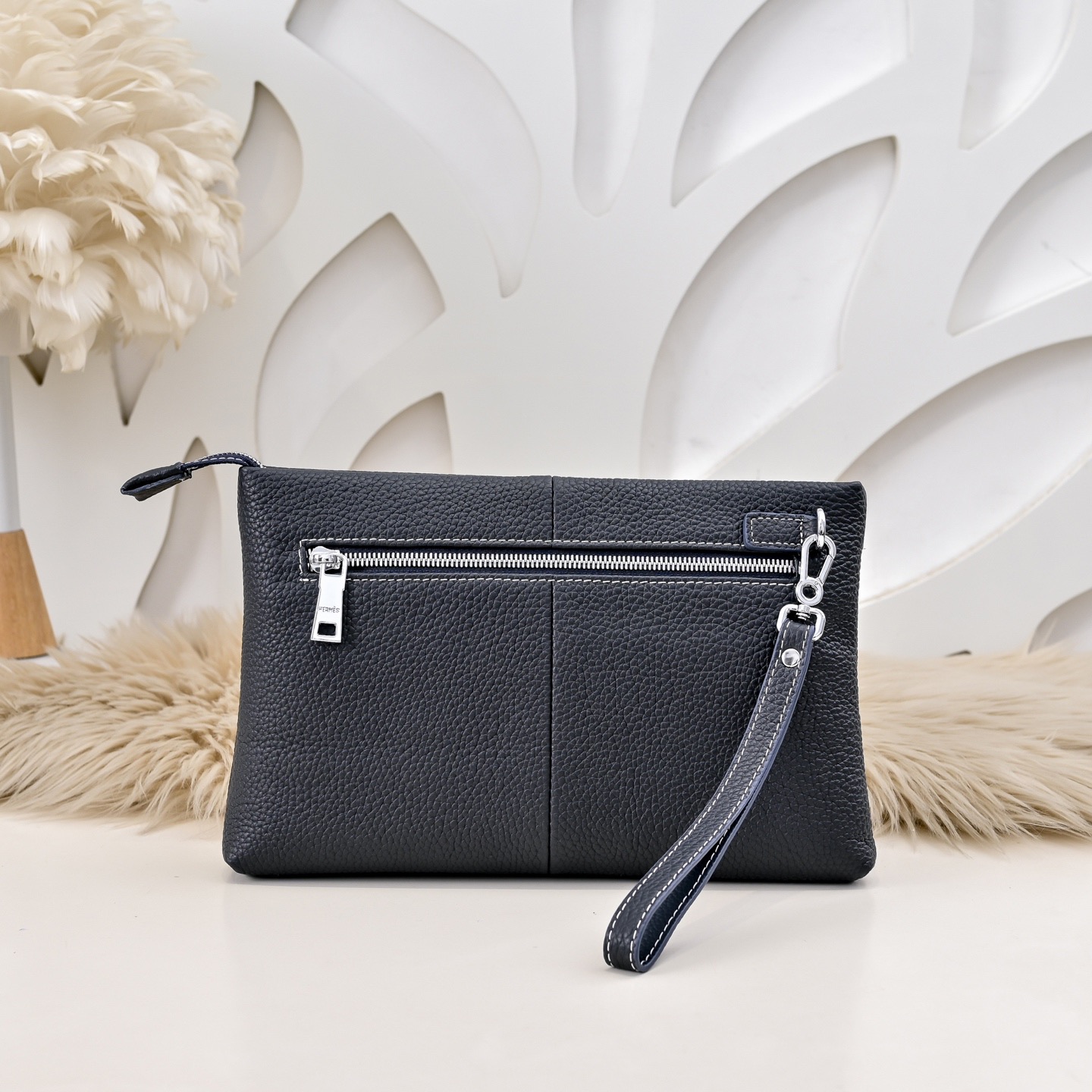 Hermes 에르메스 남성 가죽 클러치백 스트랩 파우치 3