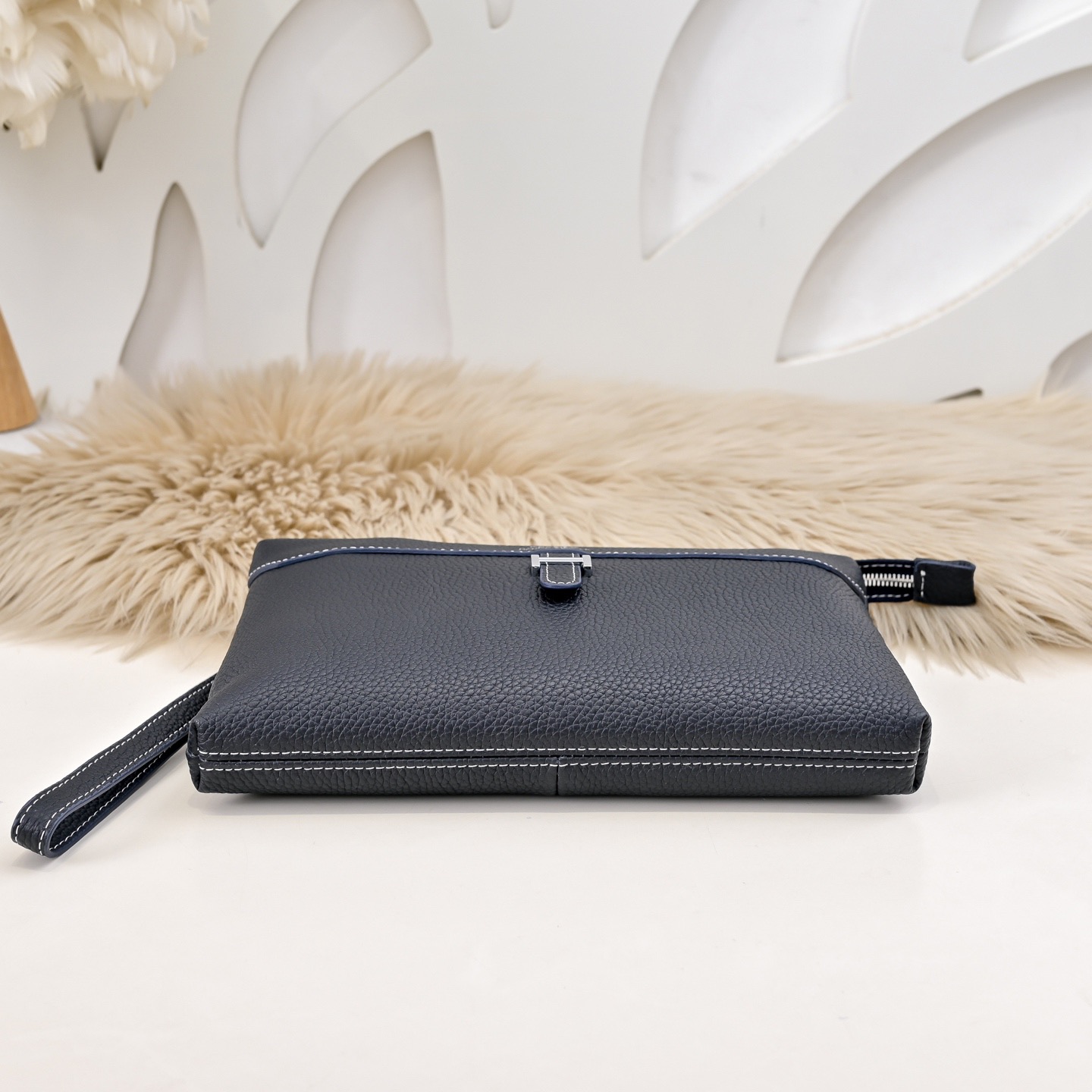 Hermes 에르메스 남성 가죽 클러치백 스트랩 파우치 7