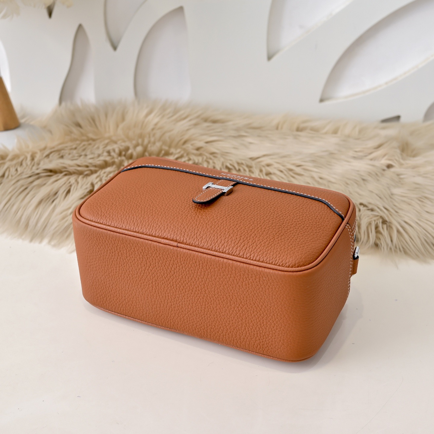 Hermes 에르메스 남성 토고 레더 크로스바디 브라운 가죽 7