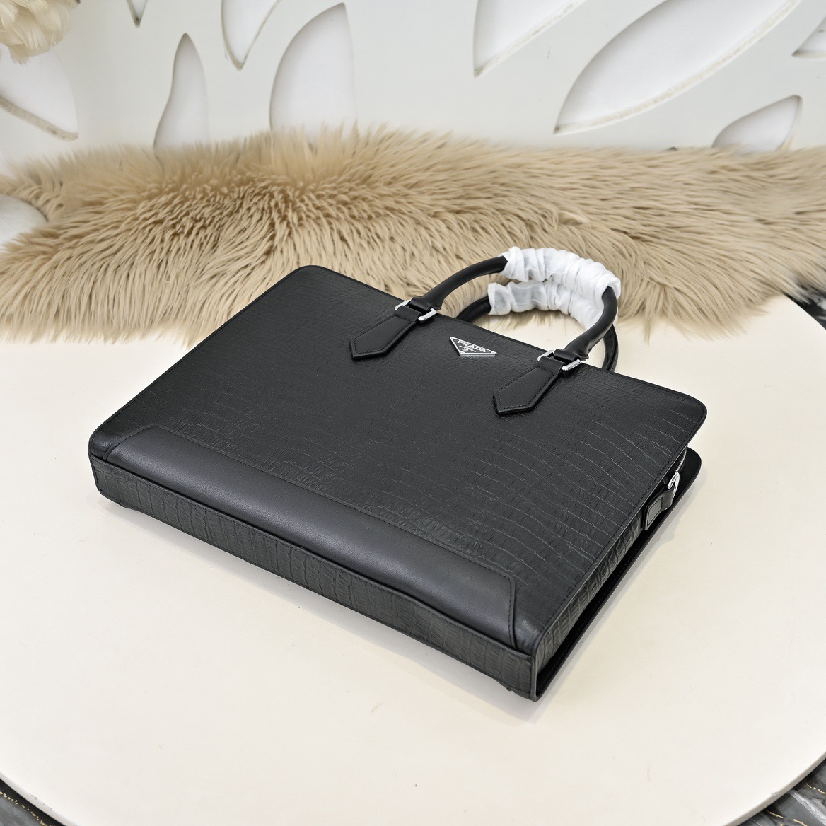 Prada 프라다 남성 크로커다일 패턴 브리프케이스 토트백 7
