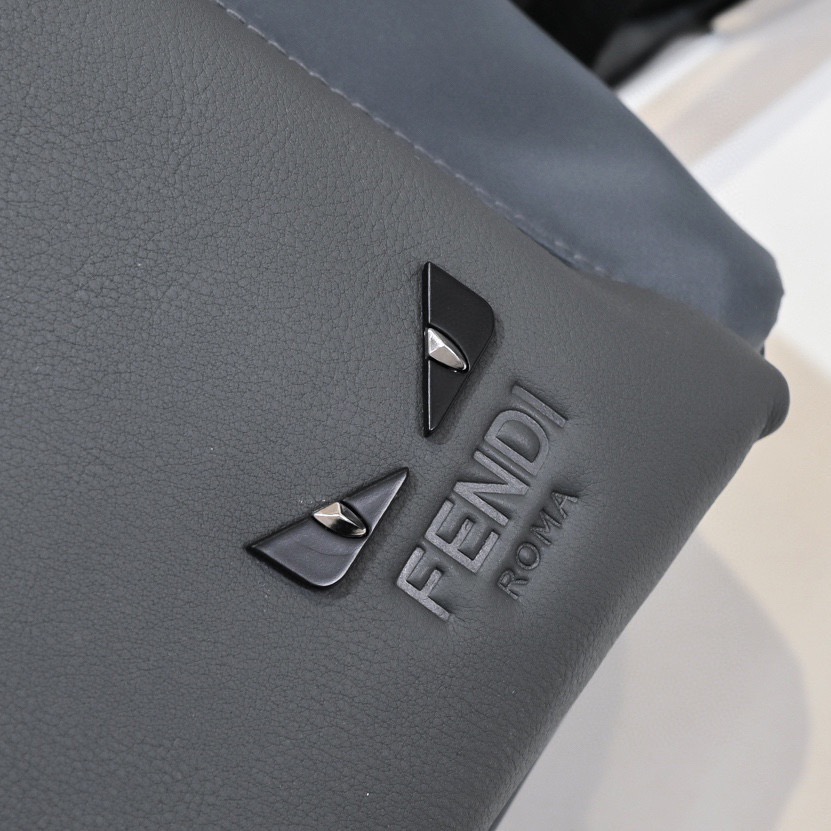 Fendi 펜디 남성 방수 패브릭 레더 믹스 백팩 4