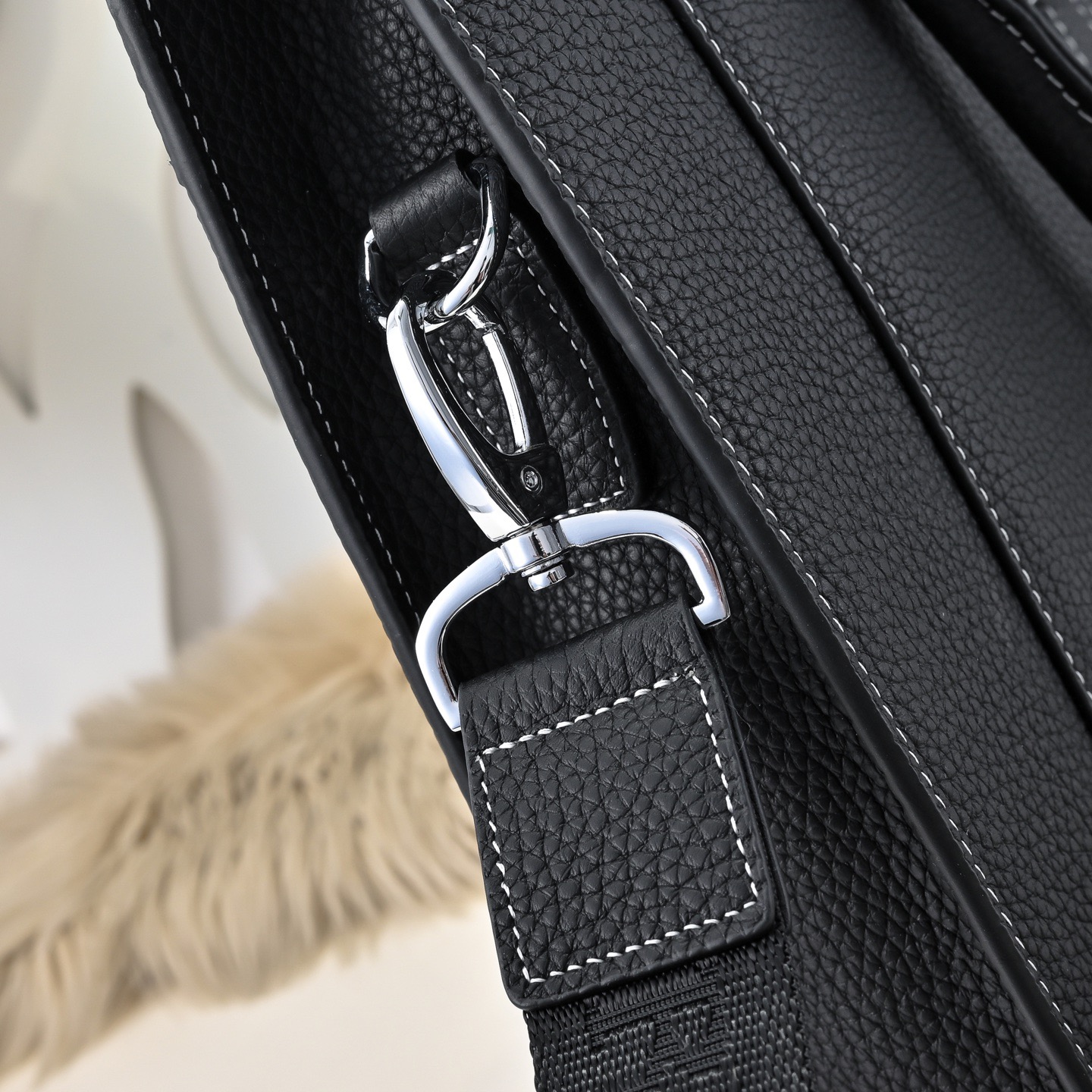 Hermes 에르메스 남성 토트 브리프케이스 블랙 가죽 6