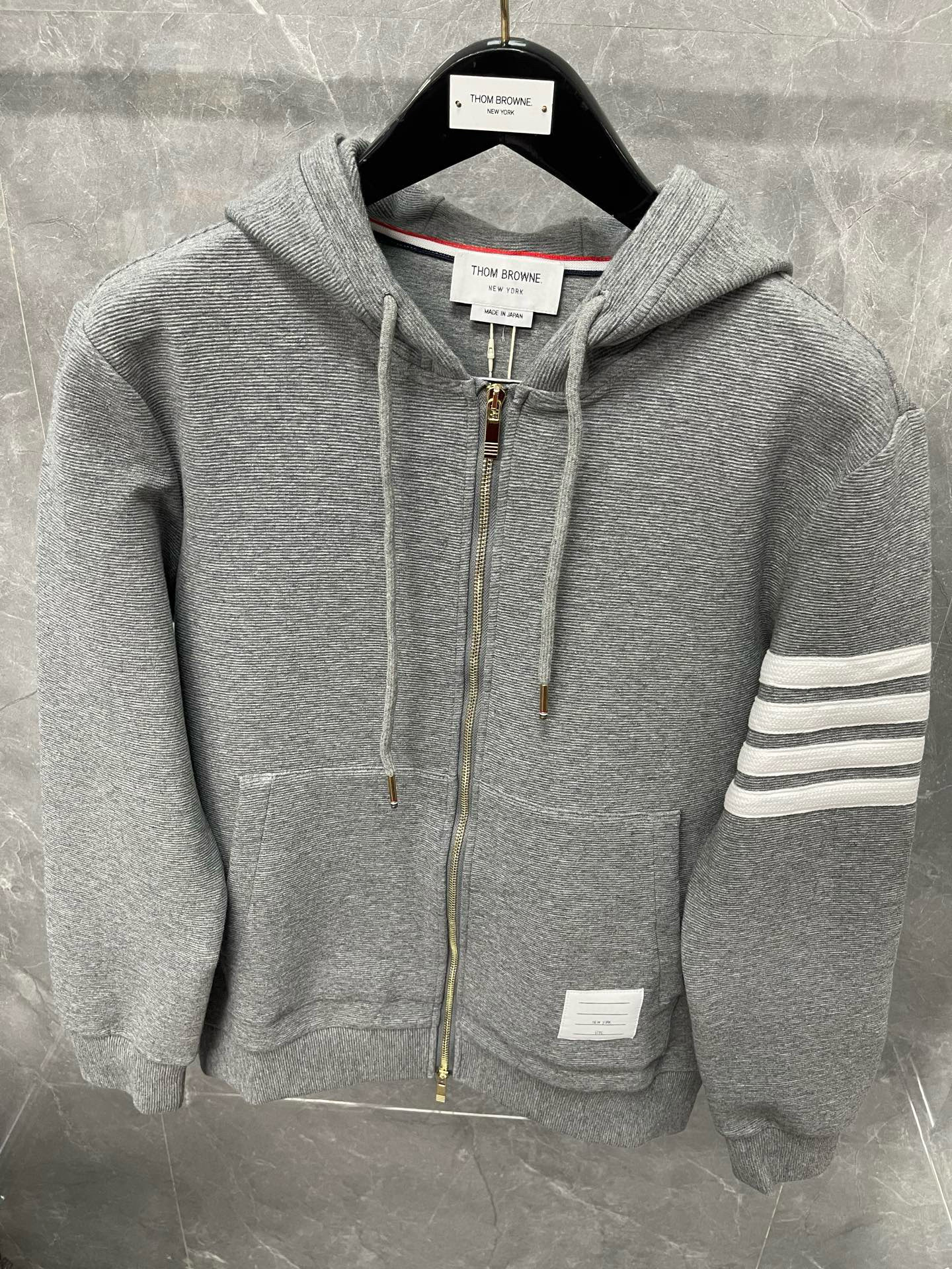 Thom Browne 톰브라운 사선 완장 강아지 자수 집업 후드티 7