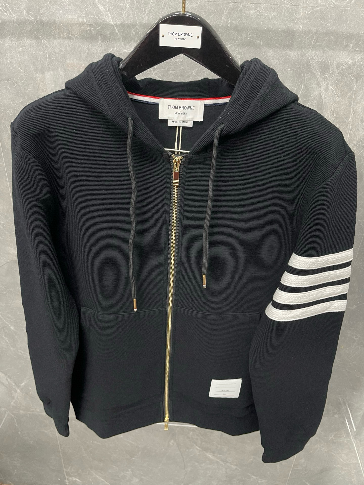 Thom Browne 톰브라운 사선 완장 강아지 자수 집업 후드티 7