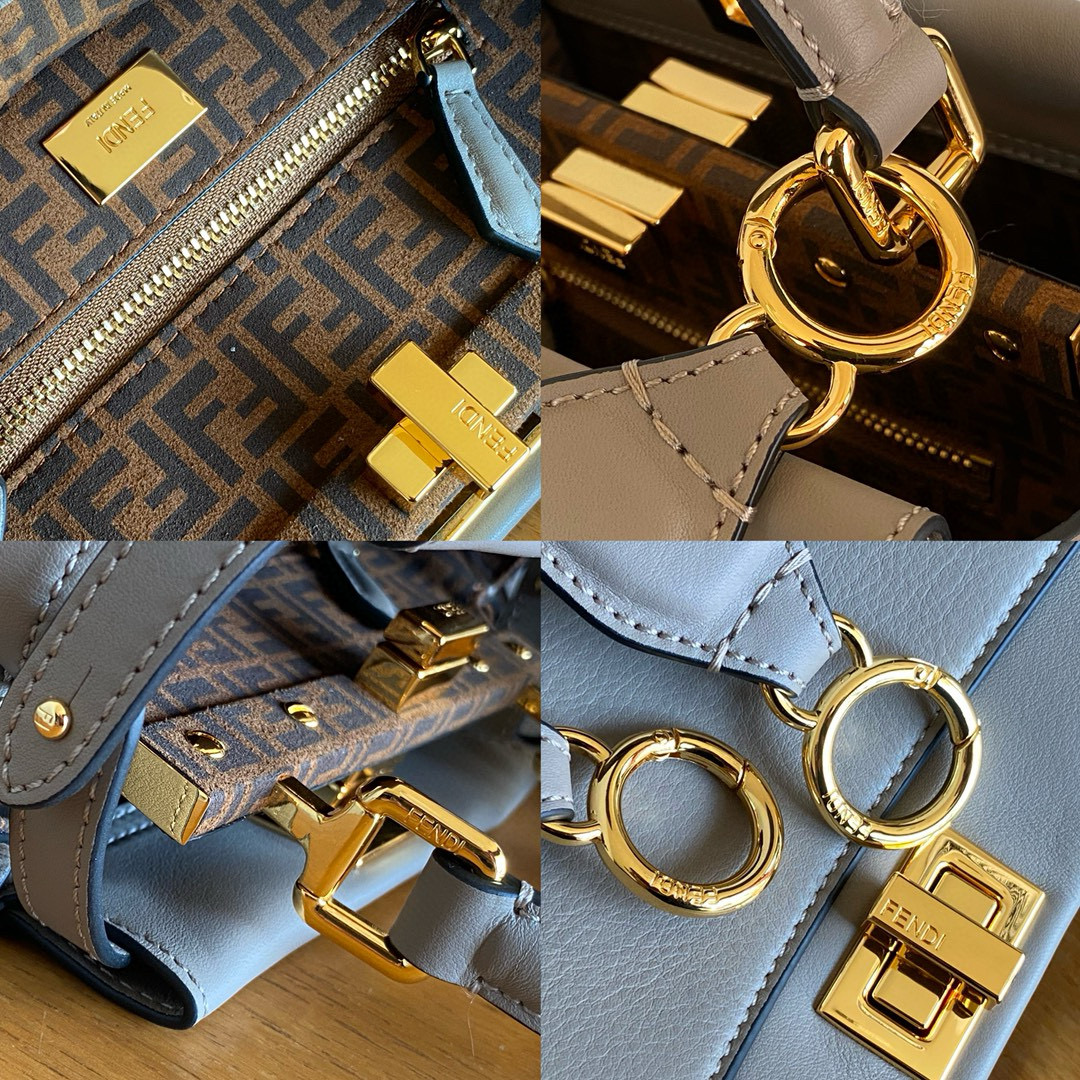 FENDI 펜디 Peekaboo 피카부 23cm 토트백 앵크그레이 9