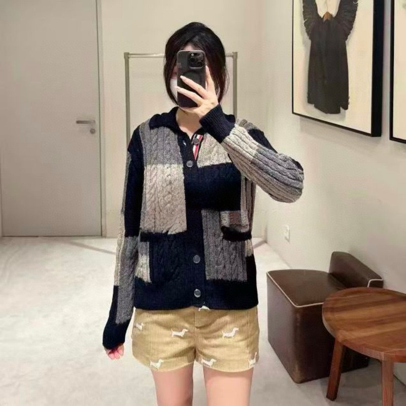 Thom Browne 톰브라운 컬러블록 케이블 니트 가디건 10