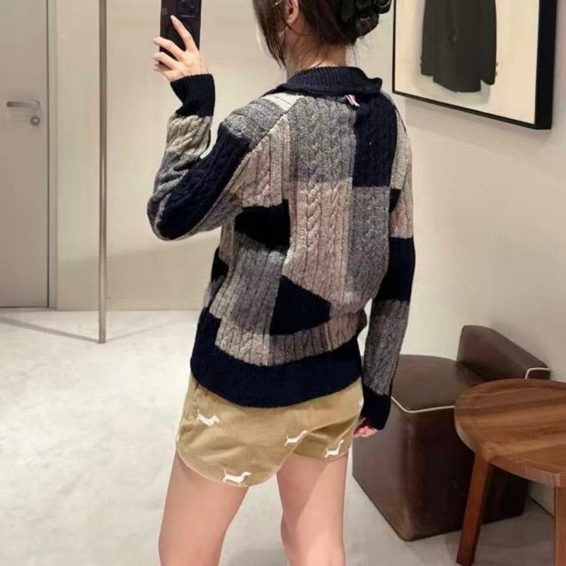 Thom Browne 톰브라운 컬러블록 케이블 니트 가디건 11