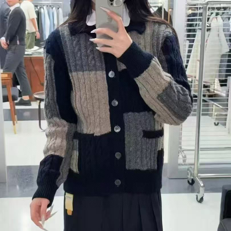 Thom Browne 톰브라운 컬러블록 케이블 니트 가디건 13