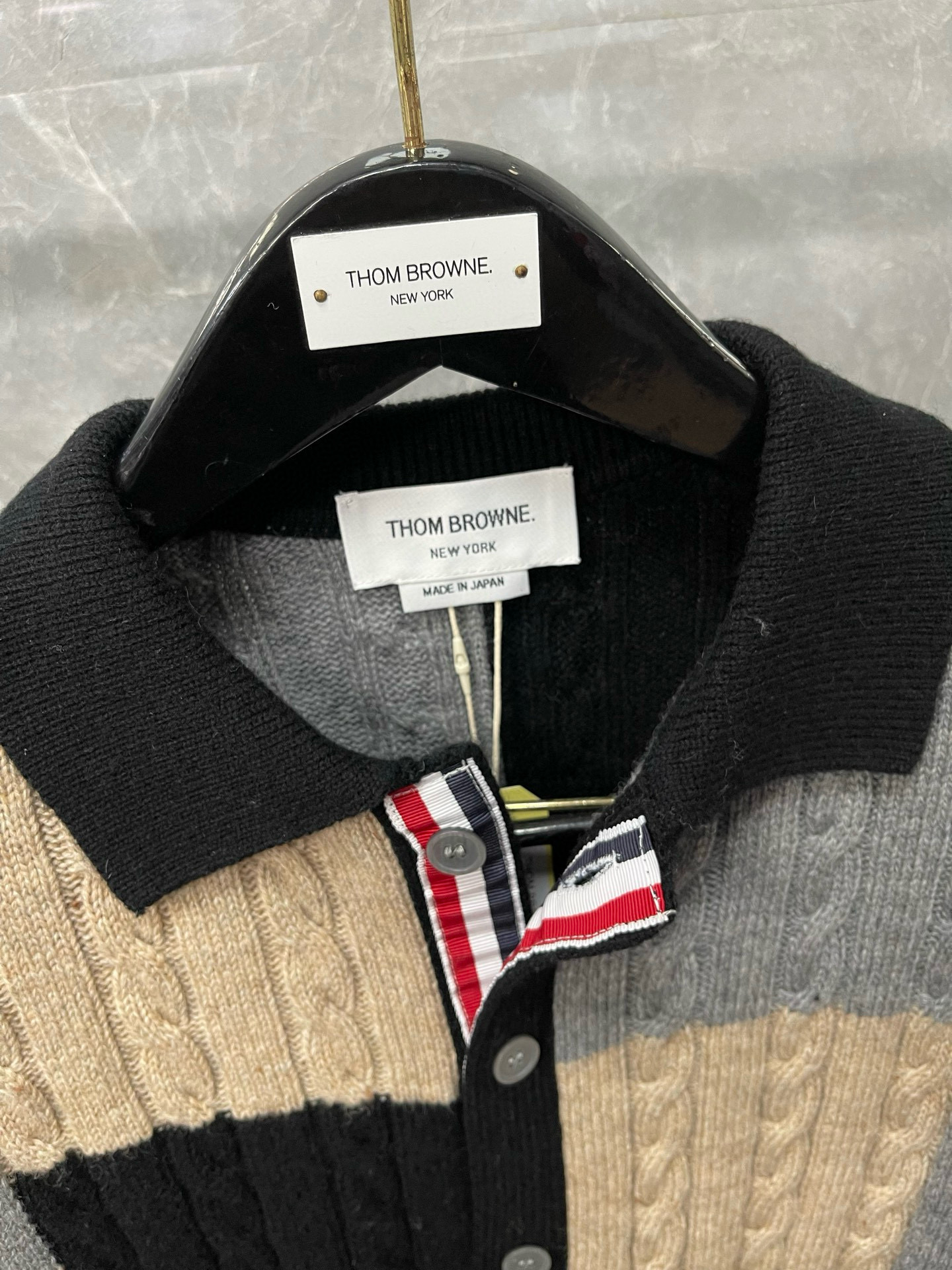 Thom Browne 톰브라운 컬러블록 케이블 니트 가디건 17