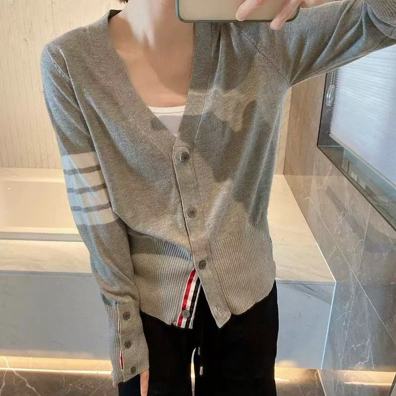 Thom Browne 톰브라운 사선 완장 V넥 울 가디건 3