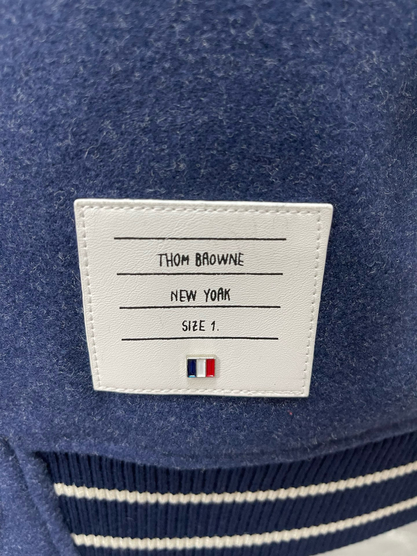 Thom Browne 톰브라운 배색 사선완장 스타디움 재킷 15