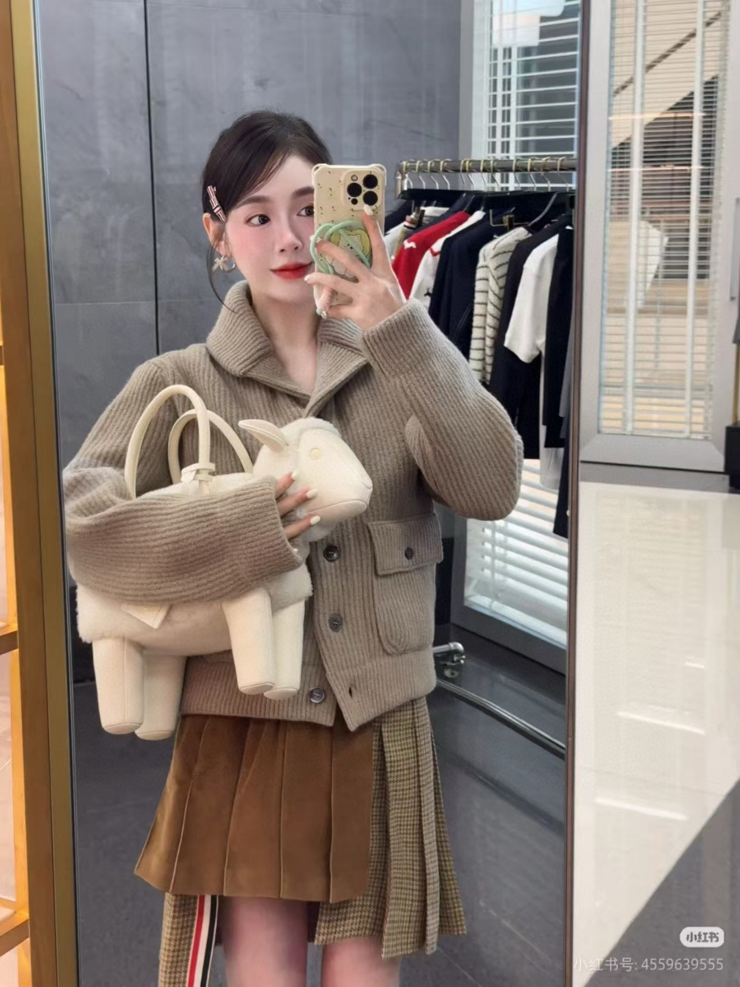 Thom Browne 톰브라운 여성 숄카라 포켓 니트 가디건 6