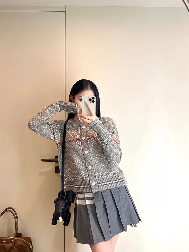 Thom Browne 톰브라운 페어아일 패턴 라운드넥 가디건 2