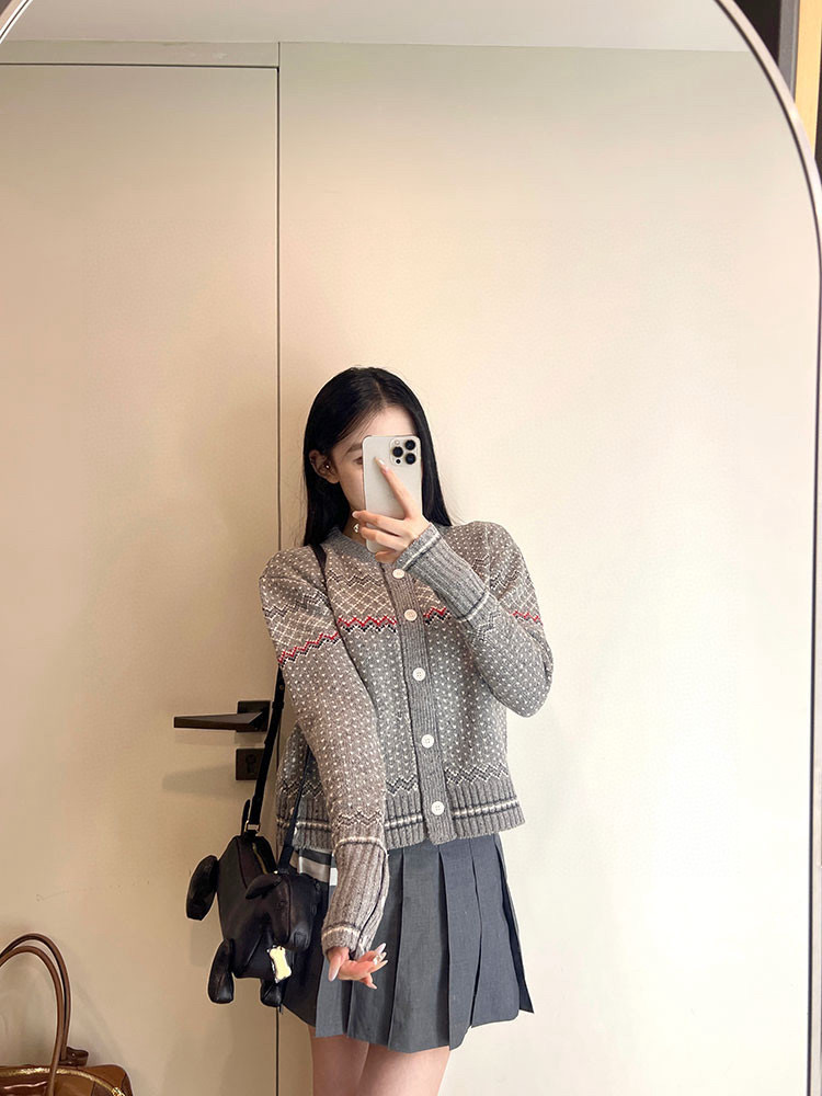 Thom Browne 톰브라운 페어아일 패턴 라운드넥 가디건 3