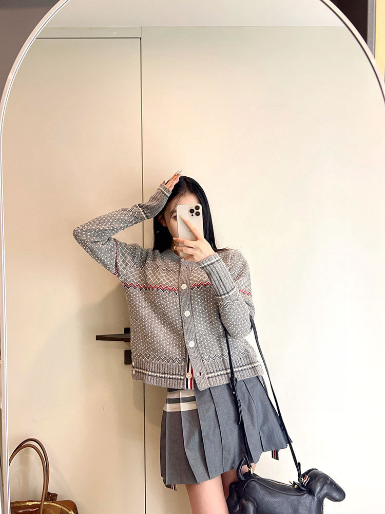 Thom Browne 톰브라운 페어아일 패턴 라운드넥 가디건 4