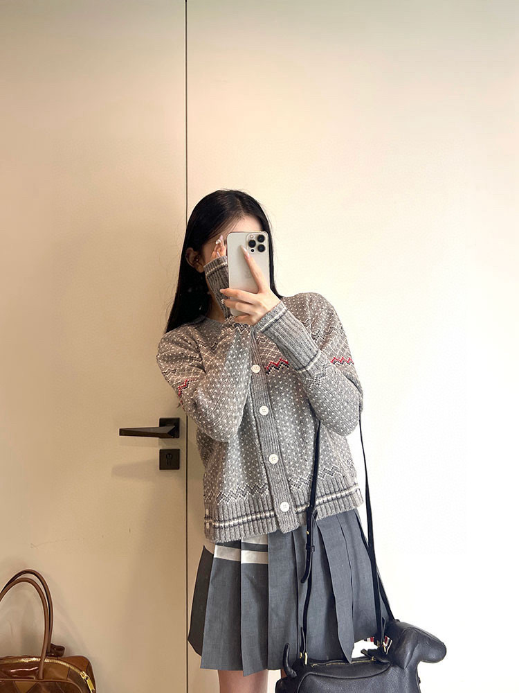 Thom Browne 톰브라운 페어아일 패턴 라운드넥 가디건 5