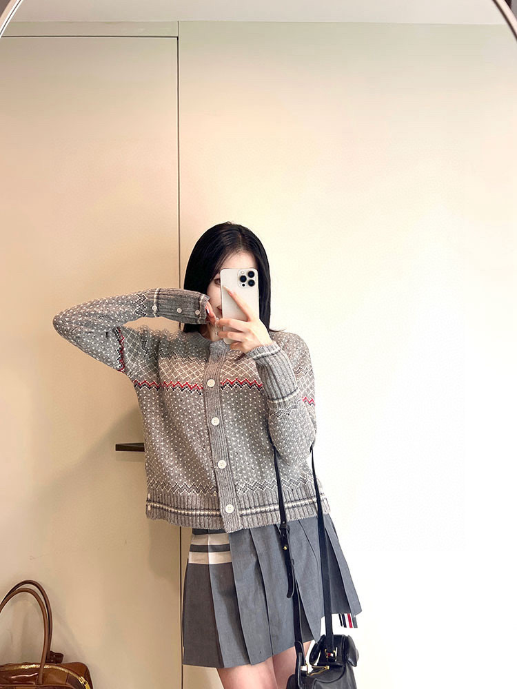 Thom Browne 톰브라운 페어아일 패턴 라운드넥 가디건 6