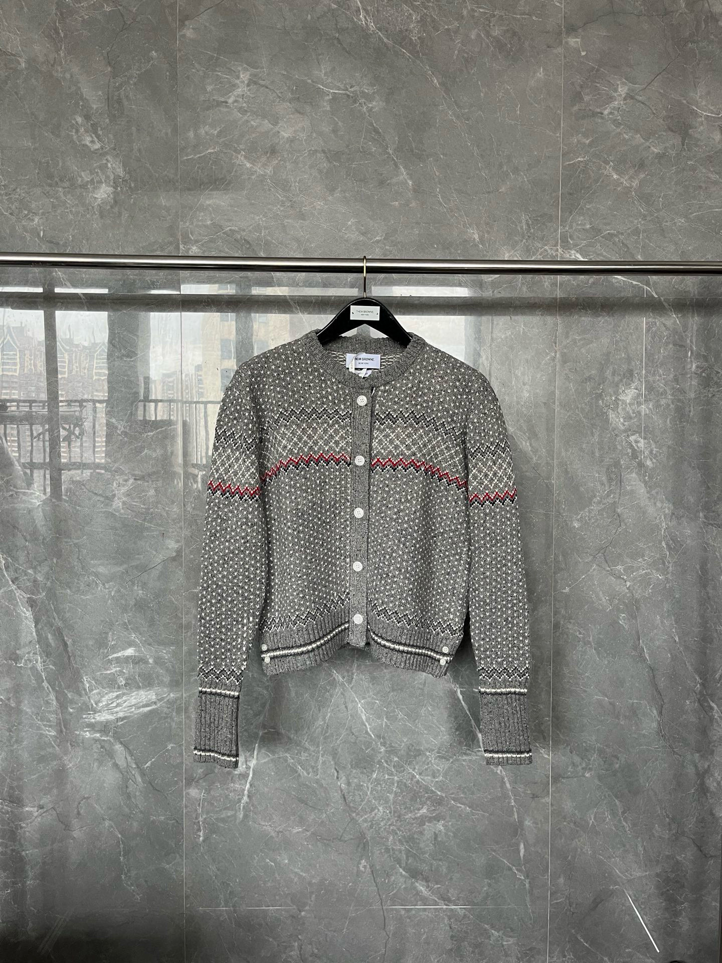 Thom Browne 톰브라운 페어아일 패턴 라운드넥 가디건 7