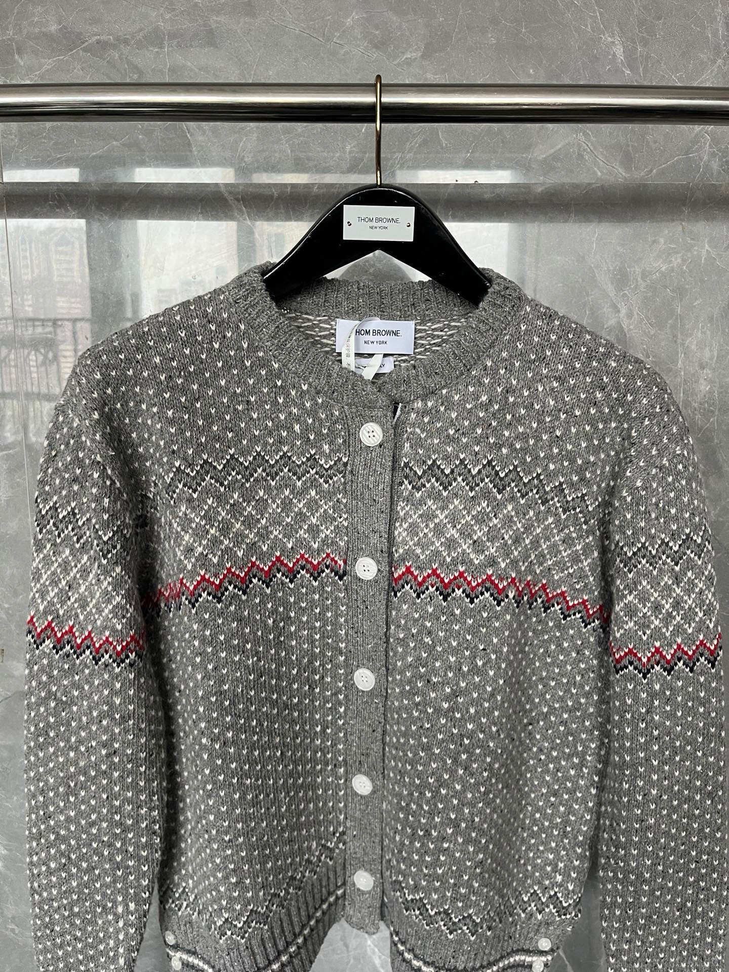 Thom Browne 톰브라운 페어아일 패턴 라운드넥 가디건 8