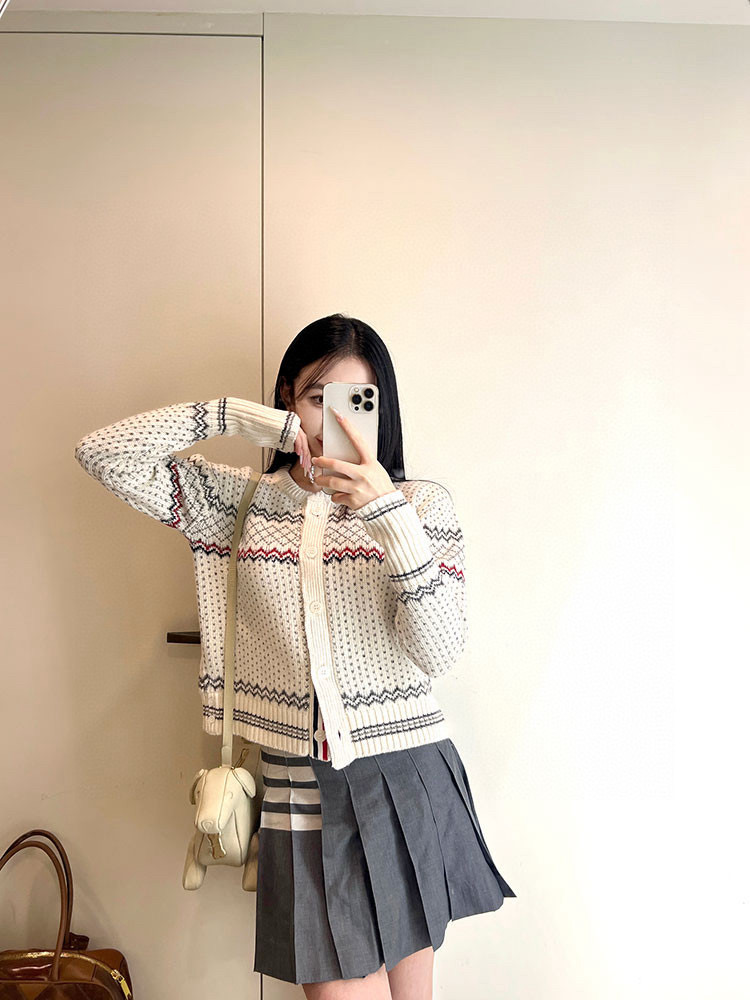 Thom Browne 톰브라운 페어아일 패턴 라운드넥 가디건 1