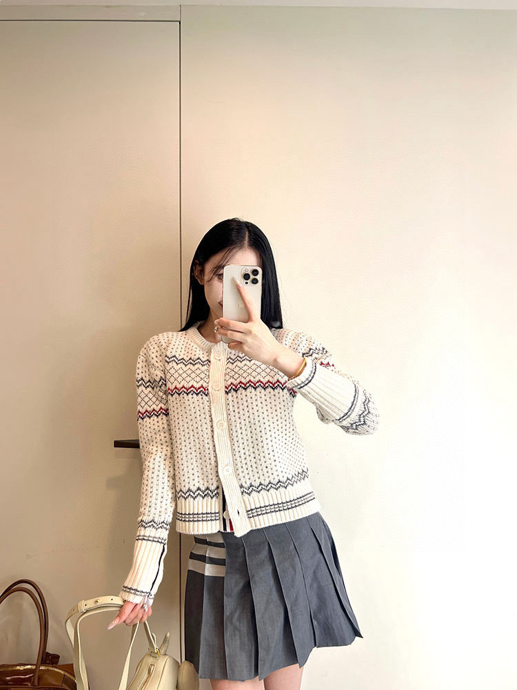 Thom Browne 톰브라운 페어아일 패턴 라운드넥 가디건 2