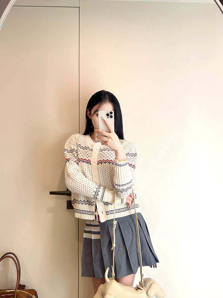 Thom Browne 톰브라운 페어아일 패턴 라운드넥 가디건 3