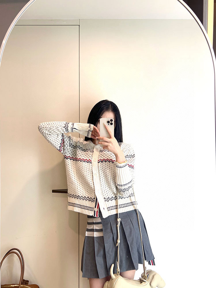 Thom Browne 톰브라운 페어아일 패턴 라운드넥 가디건 5