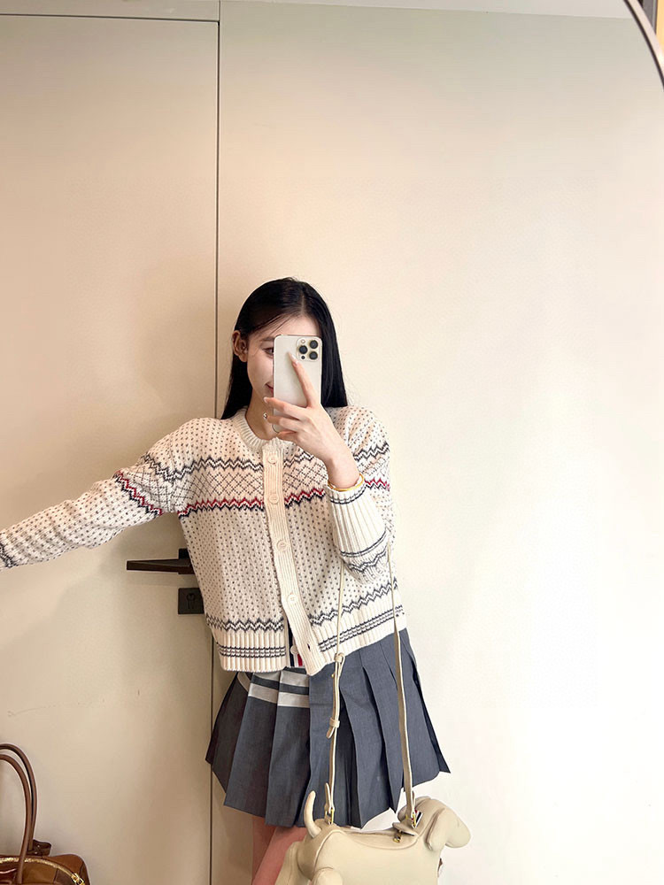 Thom Browne 톰브라운 페어아일 패턴 라운드넥 가디건 6