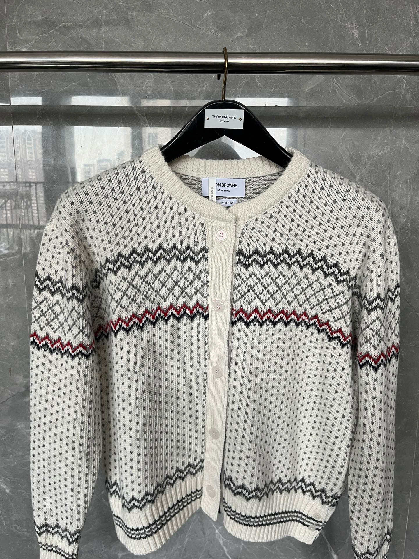 Thom Browne 톰브라운 페어아일 패턴 라운드넥 가디건 8