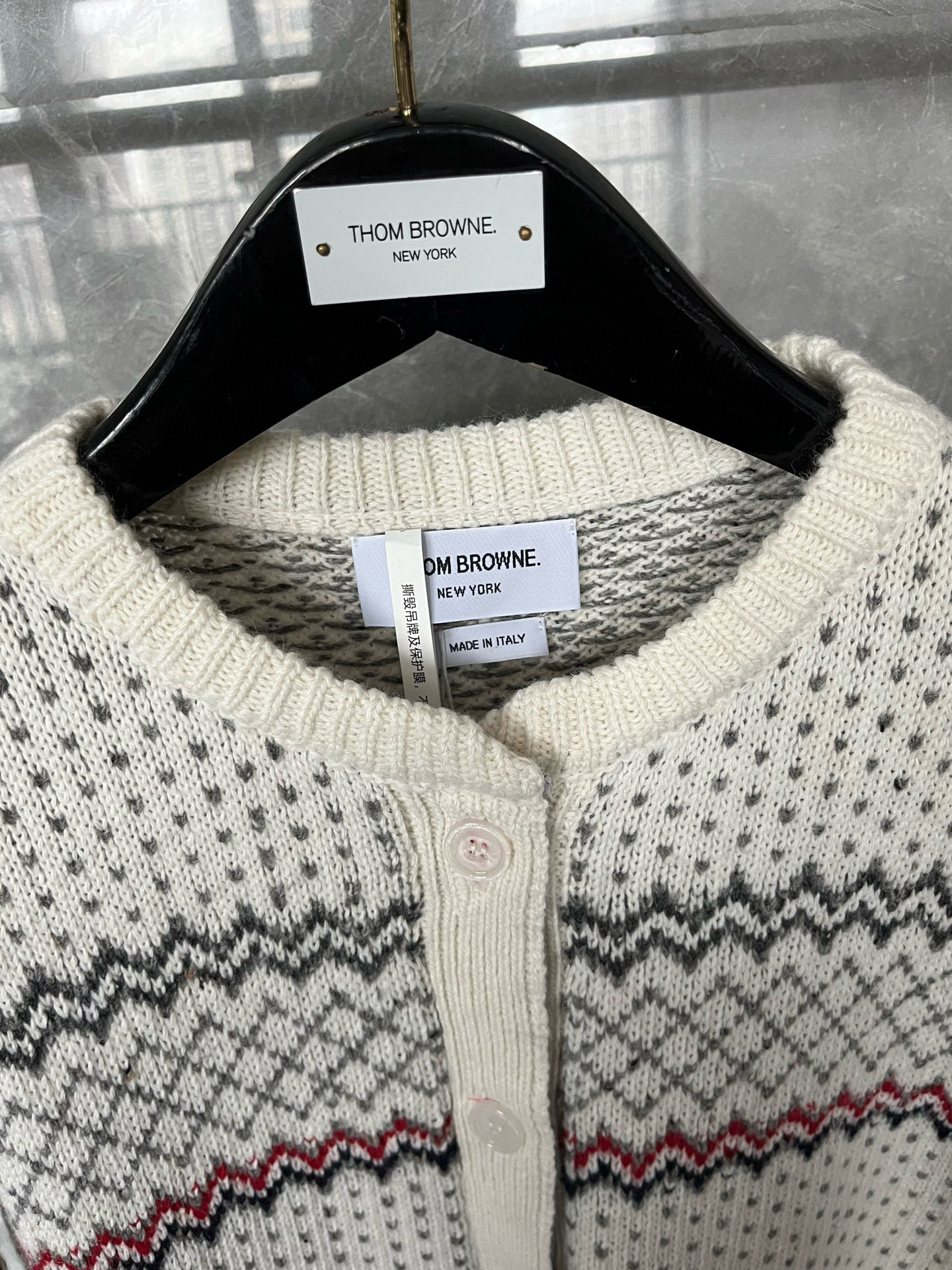 Thom Browne 톰브라운 페어아일 패턴 라운드넥 가디건 9