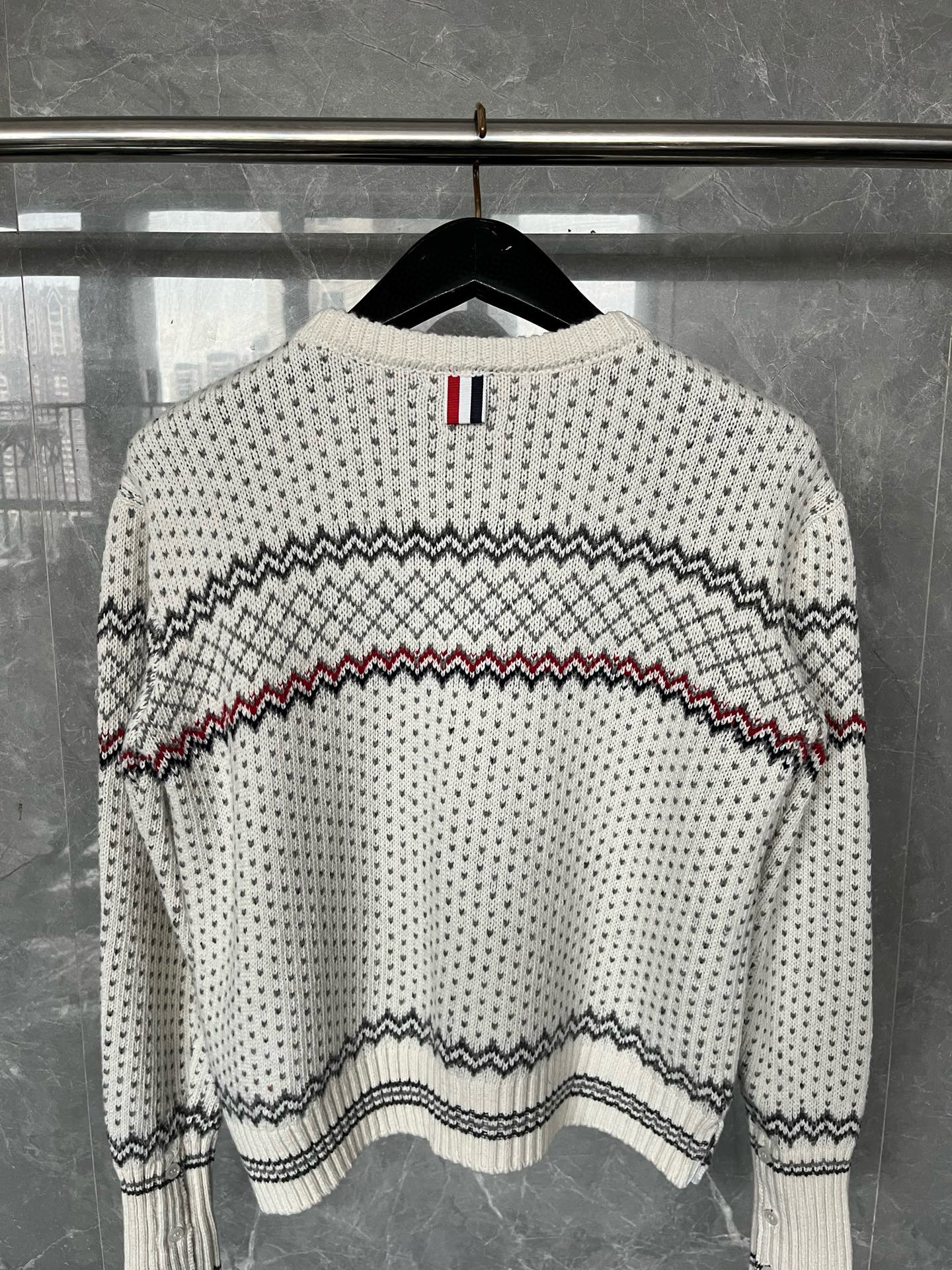 Thom Browne 톰브라운 페어아일 패턴 라운드넥 가디건 14