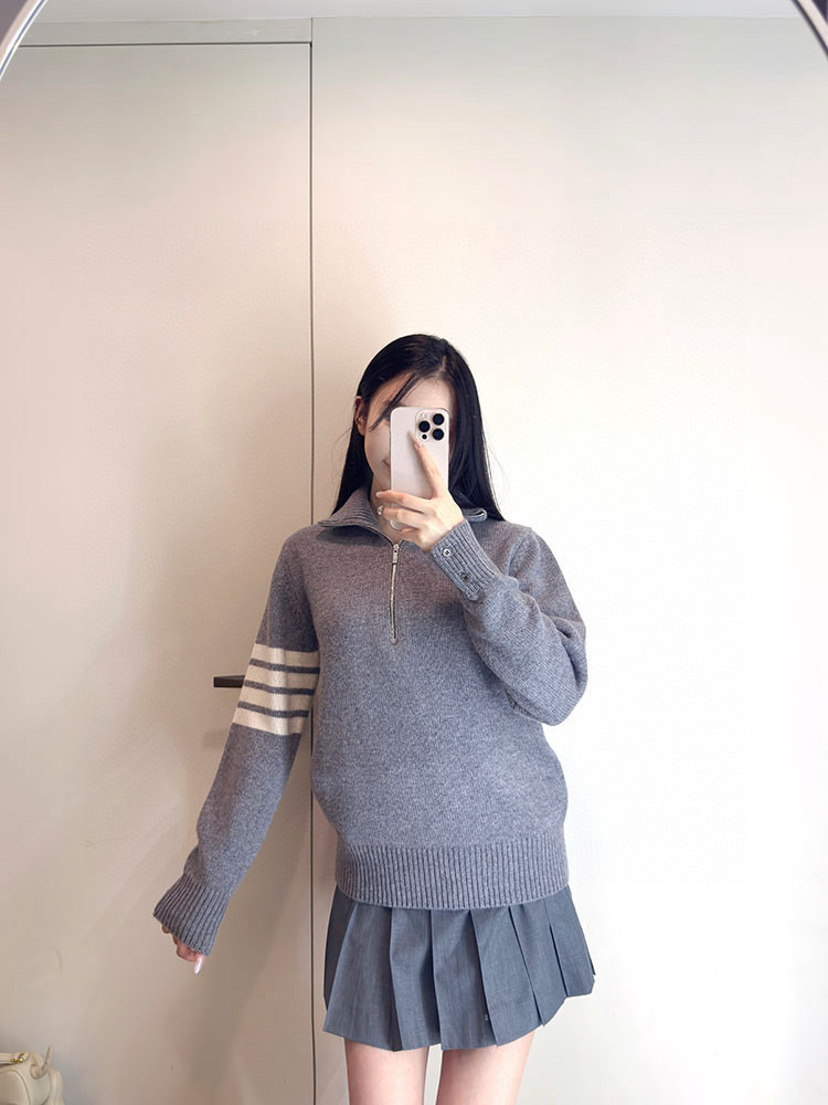 Thom Browne 톰브라운 양모 하프집업 스트라이프 니트 스웨터 7