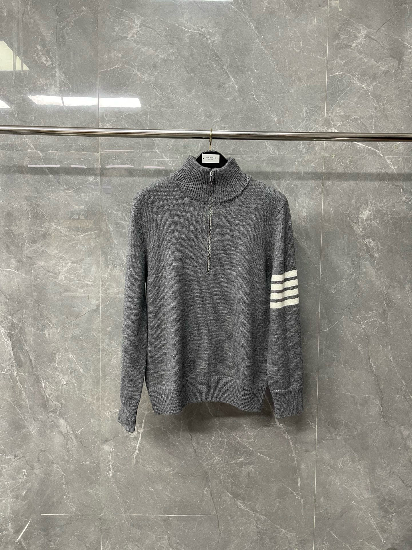 Thom Browne 톰브라운 양모 하프집업 스트라이프 니트 스웨터 8