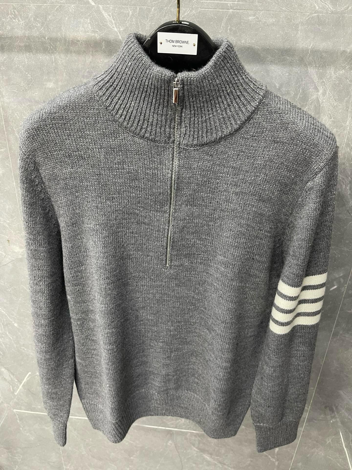 Thom Browne 톰브라운 양모 하프집업 스트라이프 니트 스웨터 11