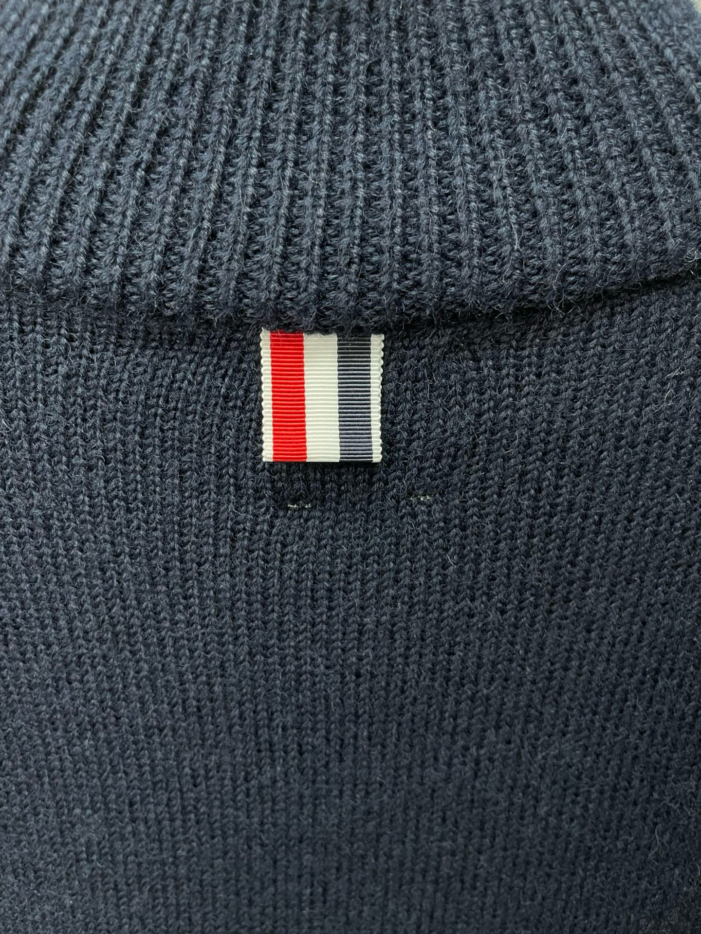 Thom Browne 톰브라운 양모 하프집업 스트라이프 니트 스웨터 15