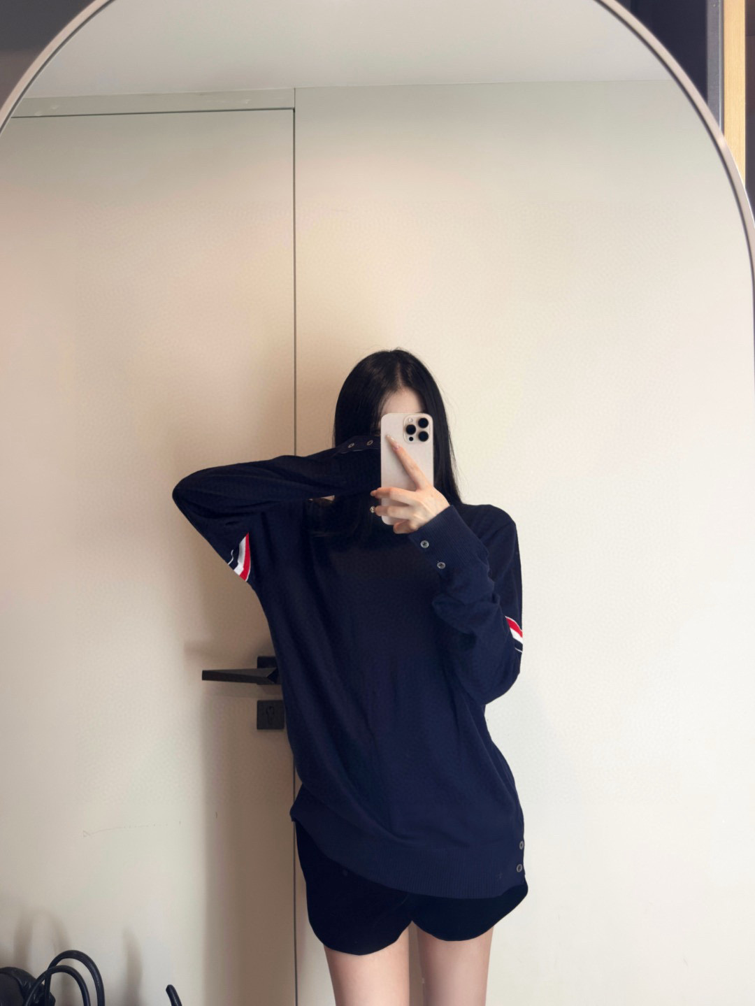 Thom Browne 톰브라운 더블 슬리브 스트라이프 메리노 울 라운드넥 니트 2