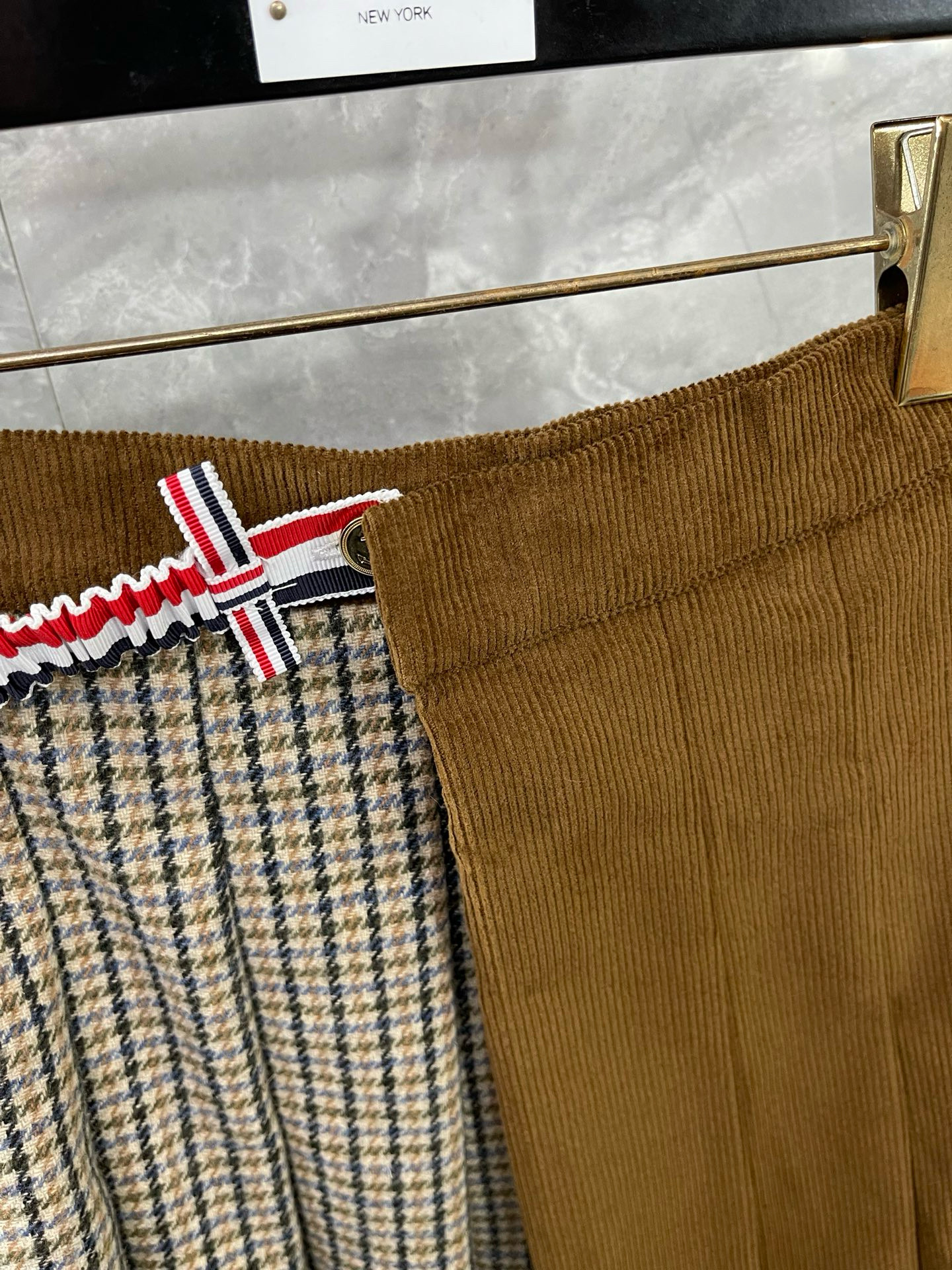 Thom Browne 톰브라운 클래식 체크 플리츠 랩 스커트 10