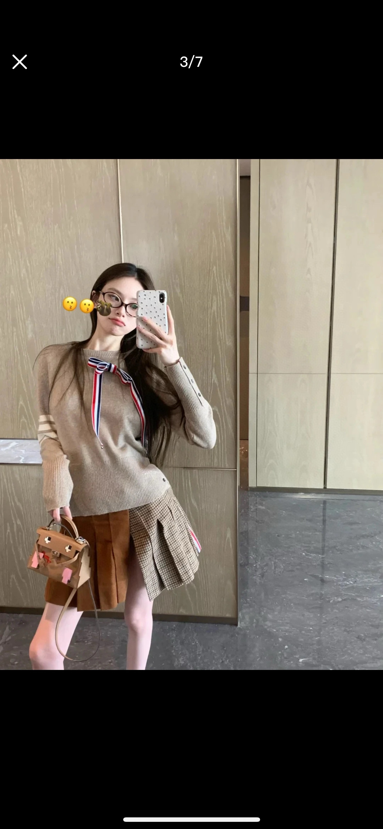 Thom Browne 톰브라운 사선 스트라이프 리본 라운드넥 니트 스웨터 6