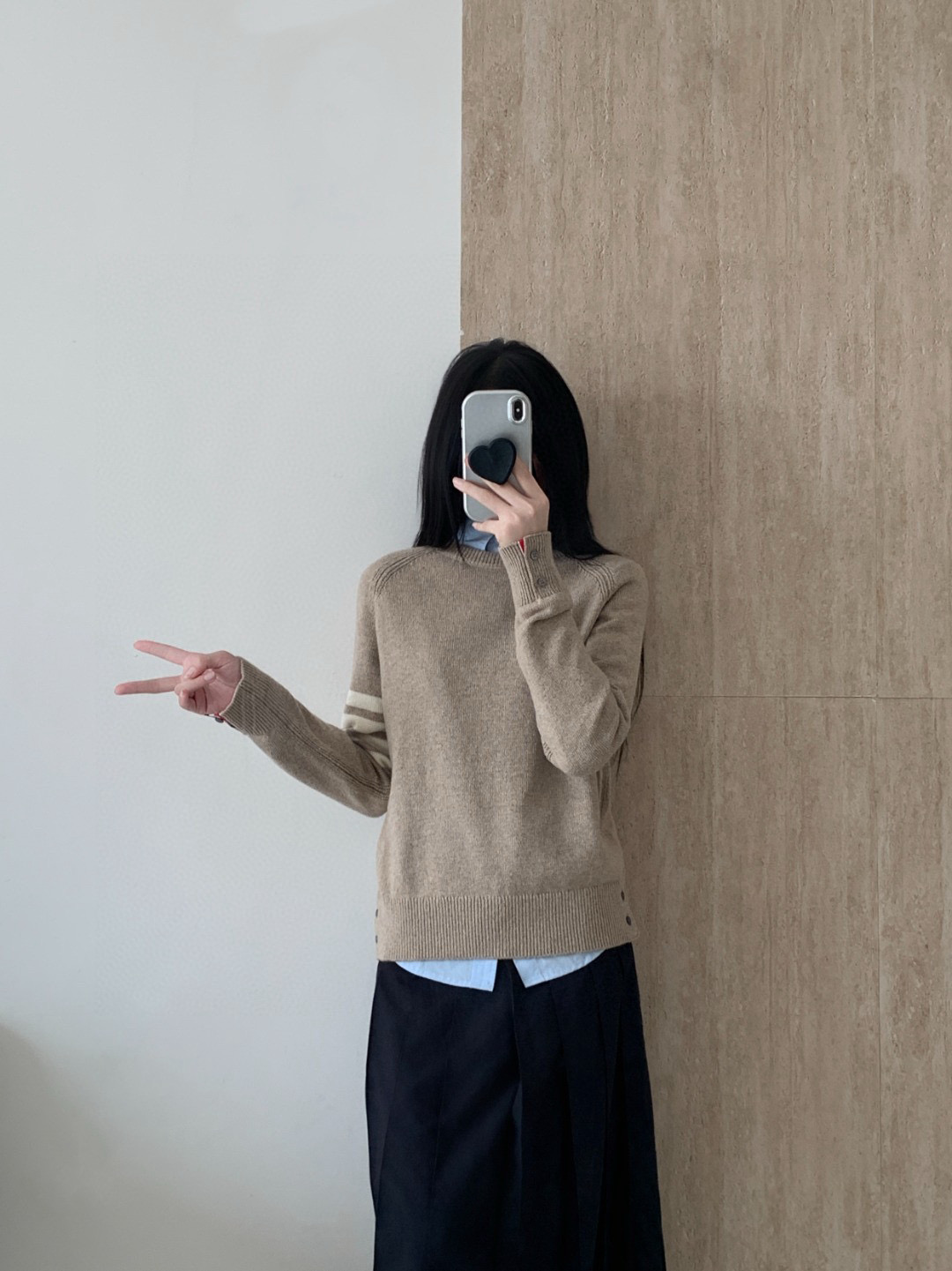 Thom Browne 톰브라운 사선 완장 라운드넥 울 니트 스웨터 8