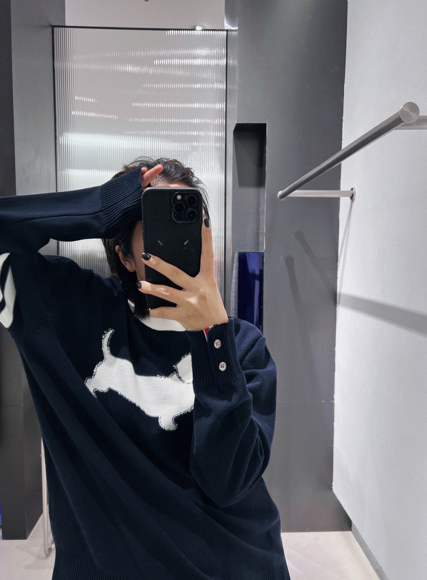 Thom Browne 톰브라운 개 패턴 라운드넥 니트 스웨터 3