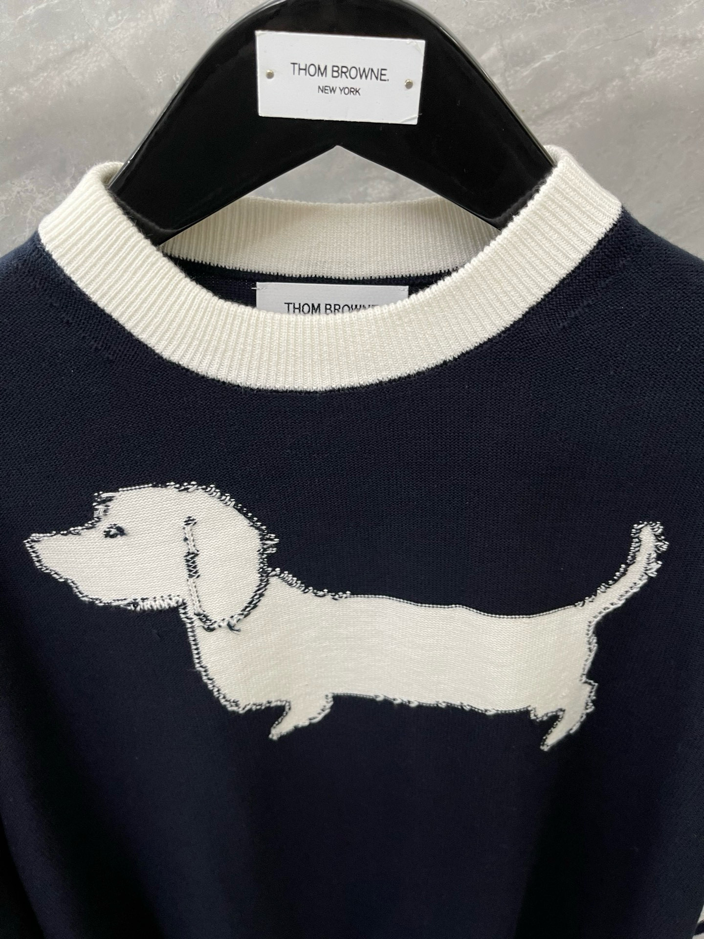 Thom Browne 톰브라운 개 패턴 라운드넥 니트 스웨터 5