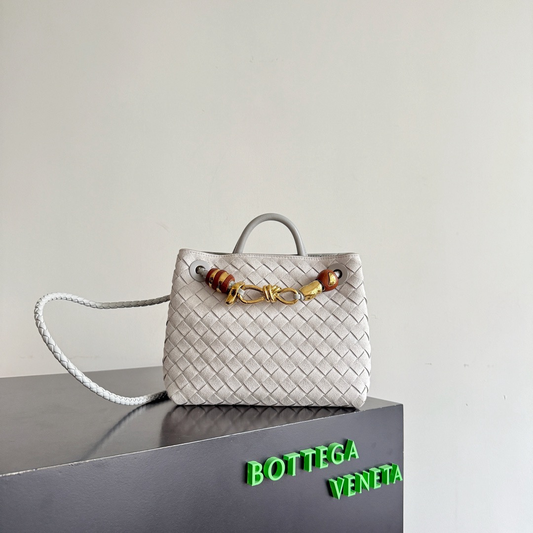 Bottega Veneta 보테가베네타 Andiamo 안디아모 인트레치아토 토트백 반쇠银灰 2