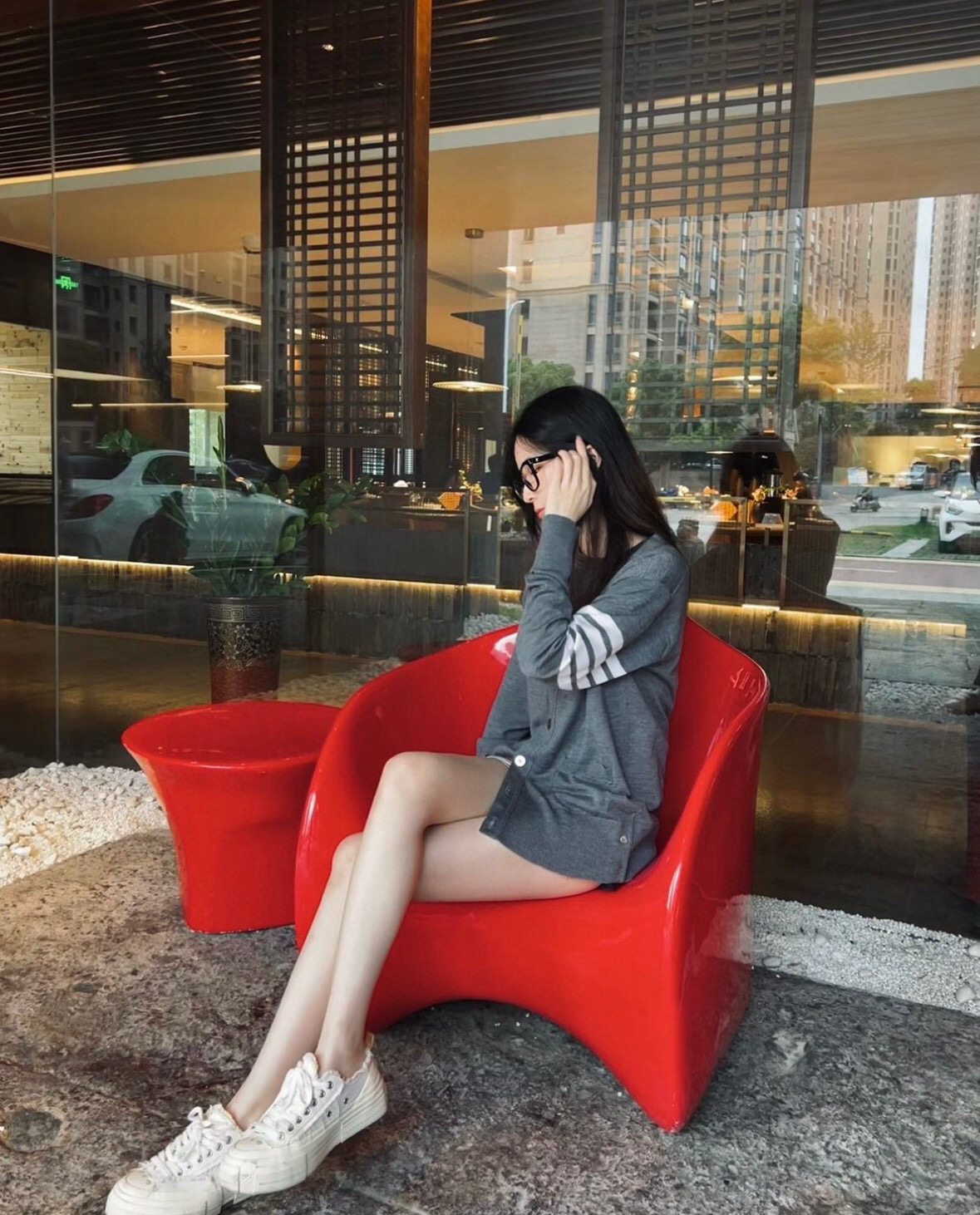 Thom Browne 톰브라운 사선 스트라이프 V넥 가디건 니트 6