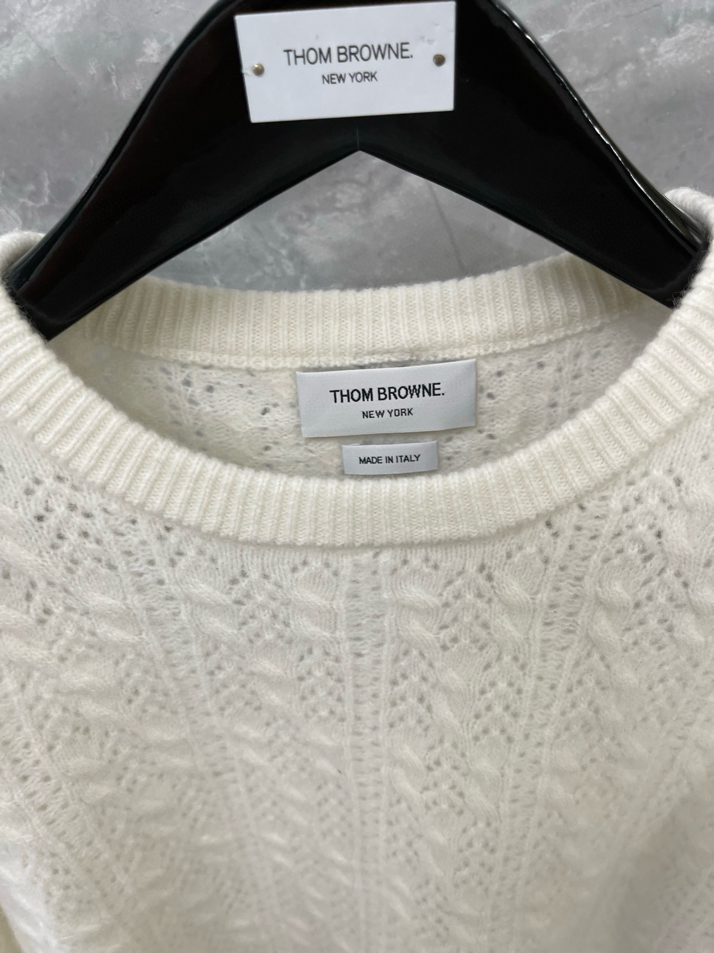 Thom Browne 톰브라운 케이블 니트 라운드넥 스웨터 2