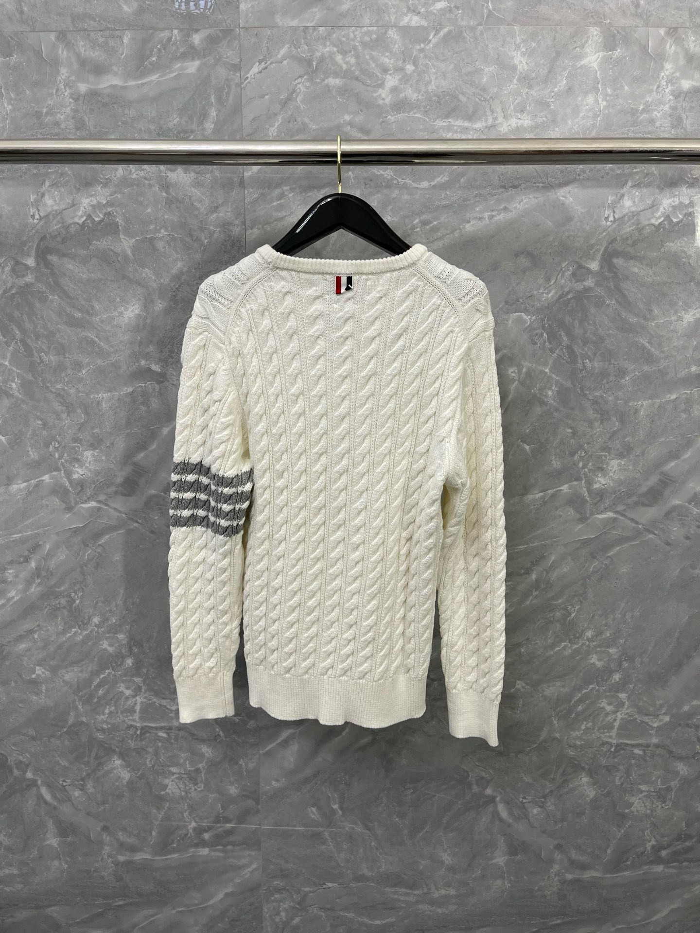 Thom Browne 톰브라운 케이블 니트 라운드넥 스웨터 9